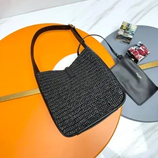 ROSE Raffia Straw 8.7 in Hobo Bag 823812/713938