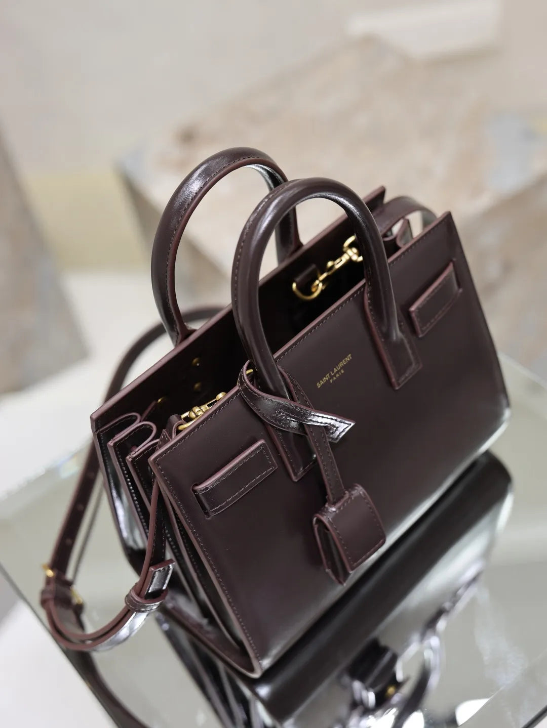 Sac de Jour 8.7 in Cowhide Accordion Bag 717440