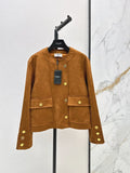 Saint Laurent Women's Faux Suede Crewneck Jacket 26SS 983890370