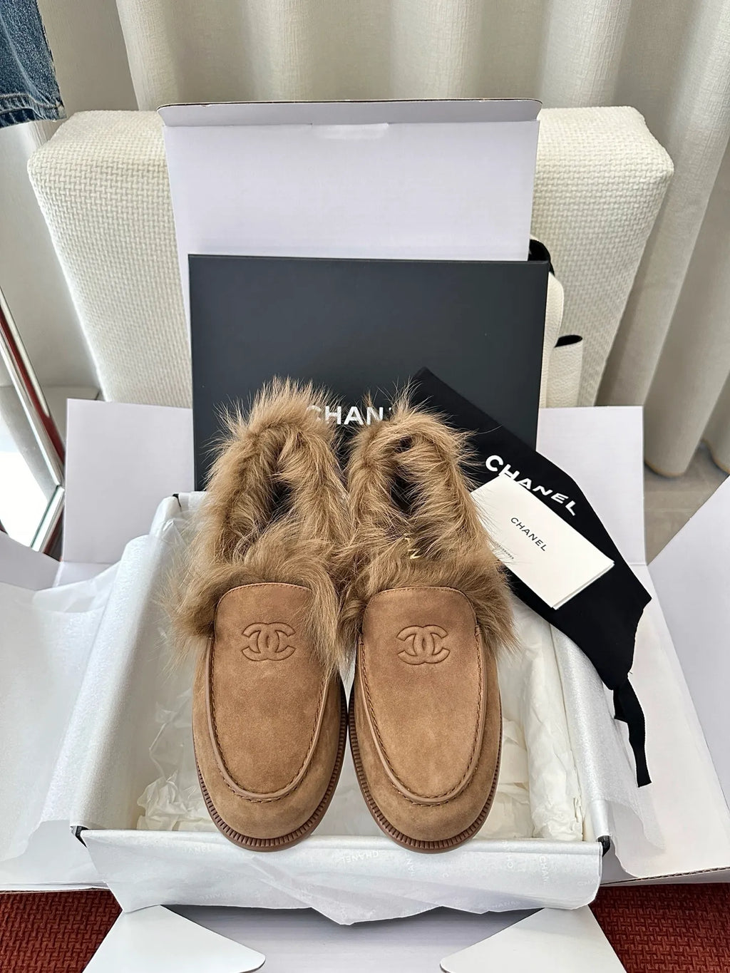 Suede Wool Loafers 273793