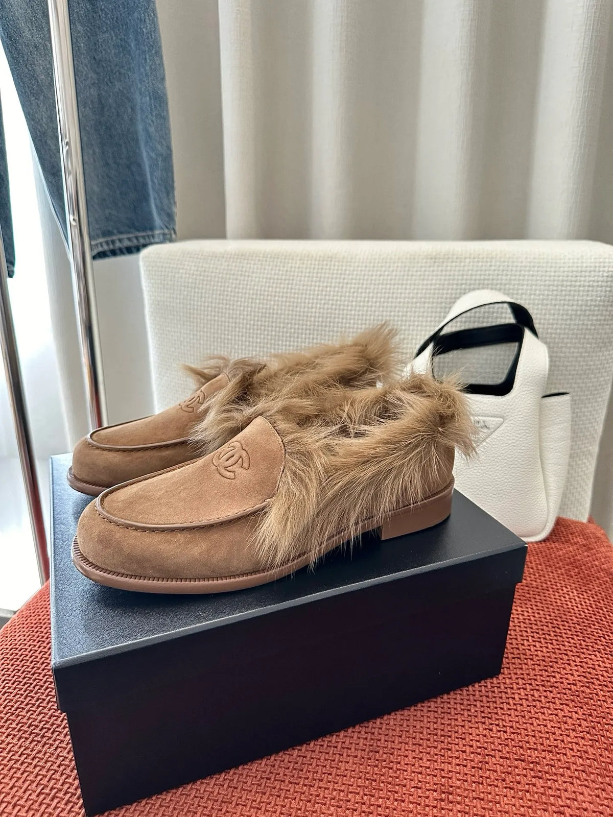 Suede Wool Loafers 273793