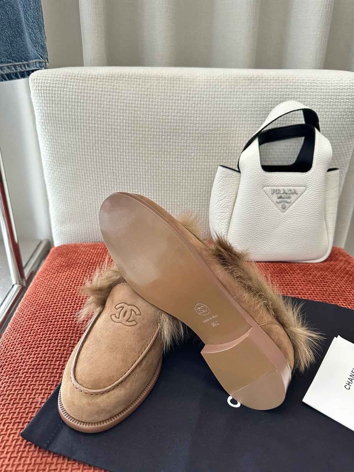 Suede Wool Loafers 273793