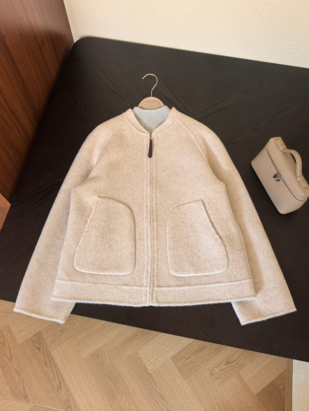 TL 488433 Women's Oatmeal Coat Jacket