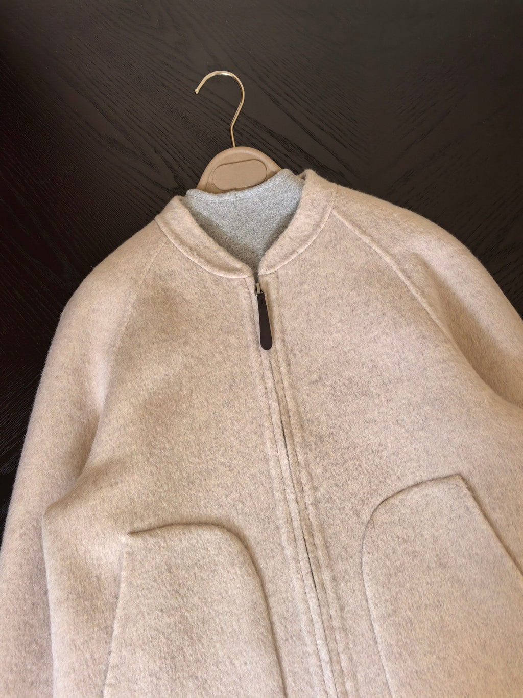 TL 488433 Women's Oatmeal Coat Jacket