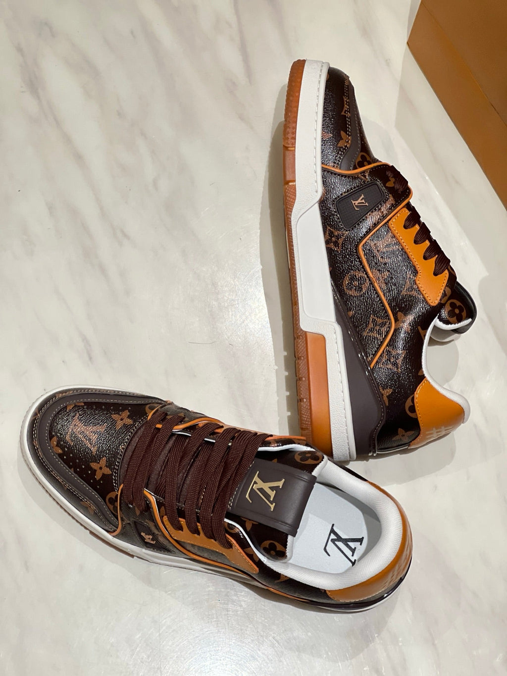 Unisex LV Trainer #54 Suede Leather Sneakers