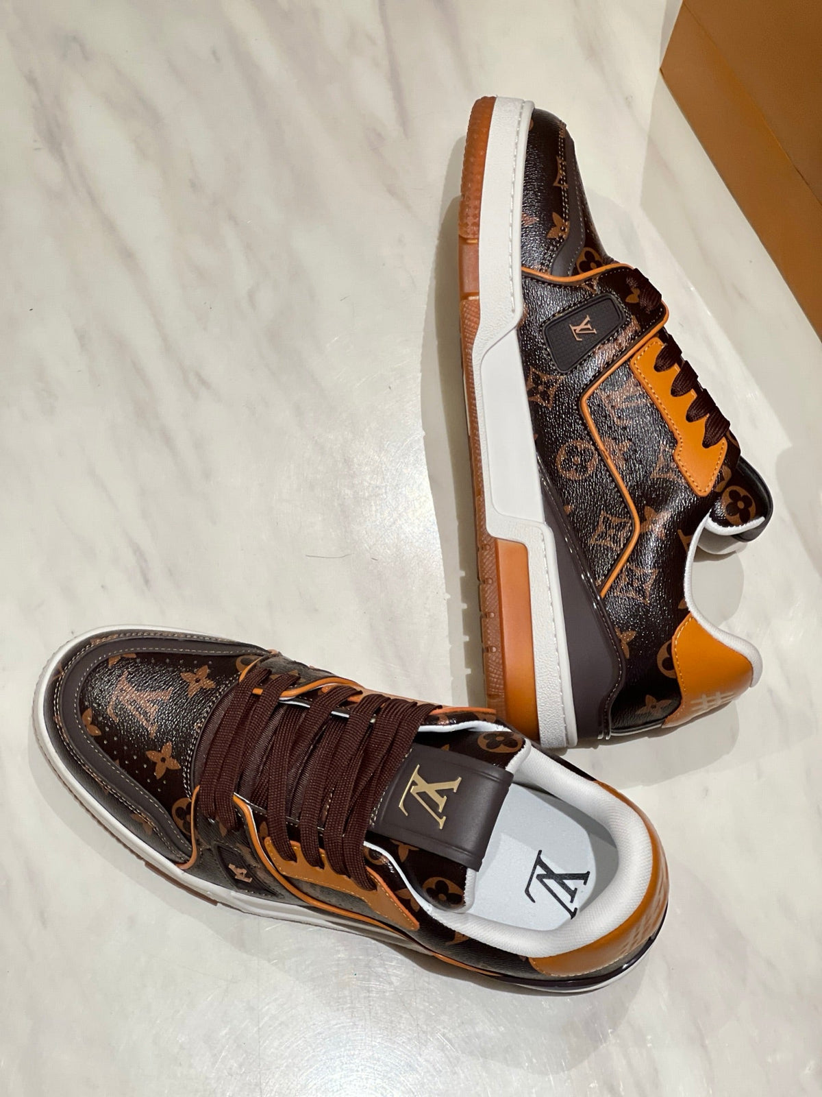 Unisex LV Trainer #54 Suede Leather Sneakers