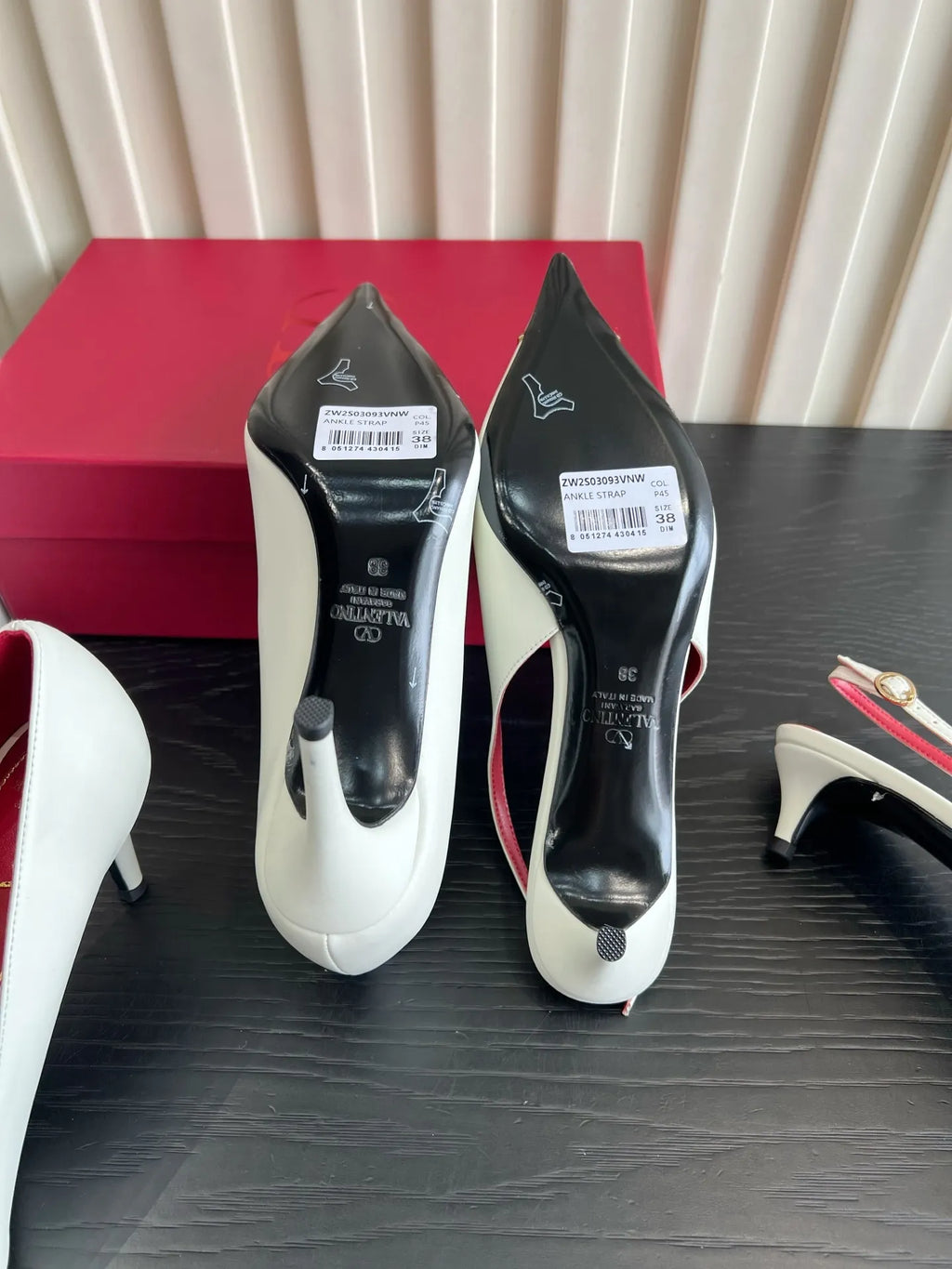 VAL Valentino Women's Heart-Shaped Pointed-Toe Heels