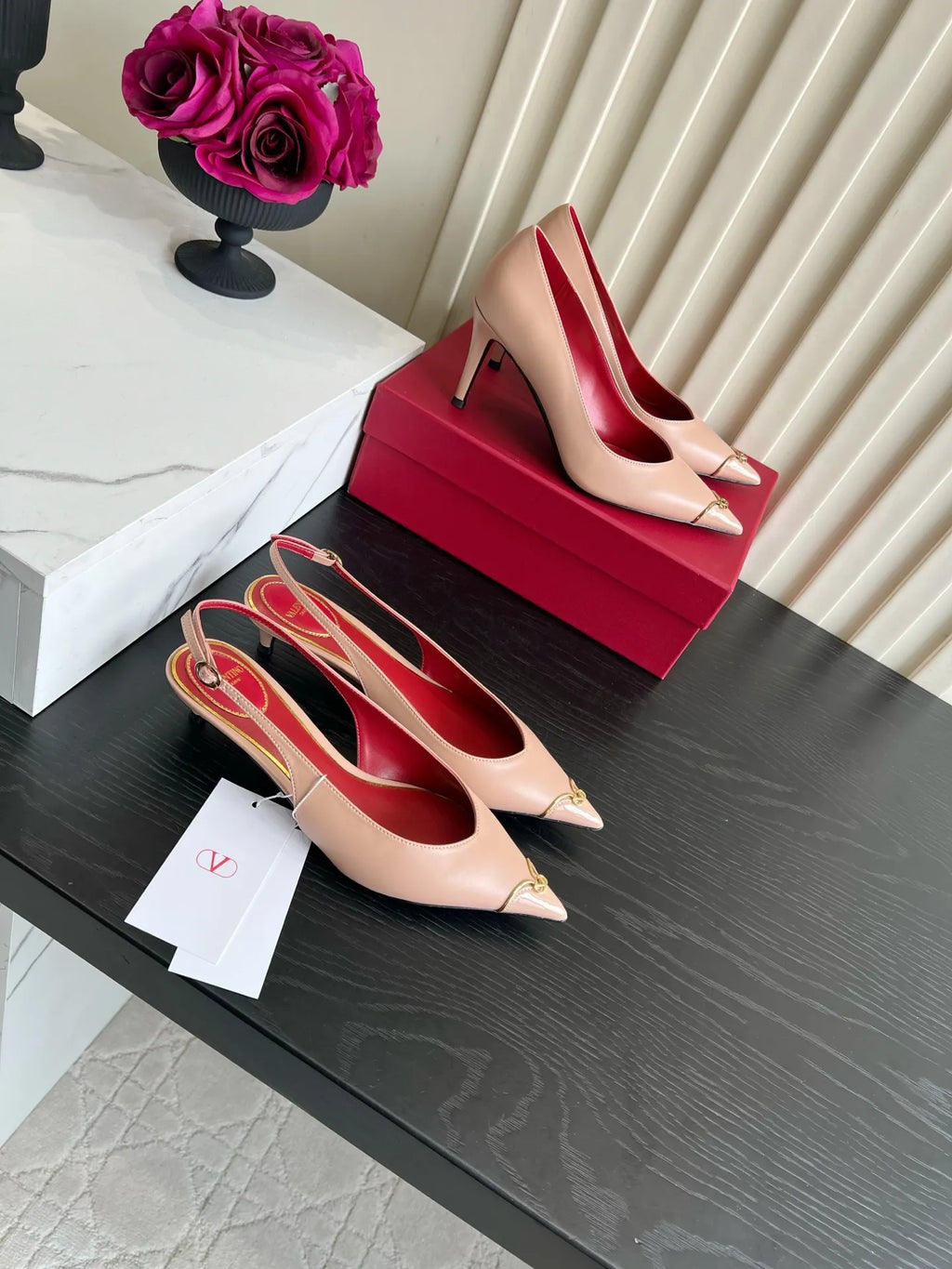 VAL Women's Valentin Pointed Toe Heart Pumps