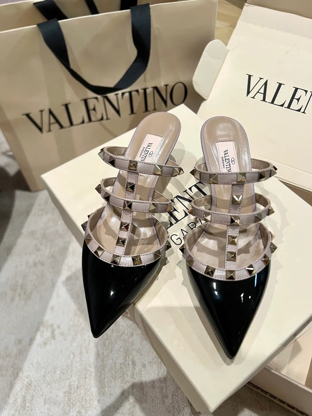 Valentino Women's Classic Studded Low-Heeled Mules 2in