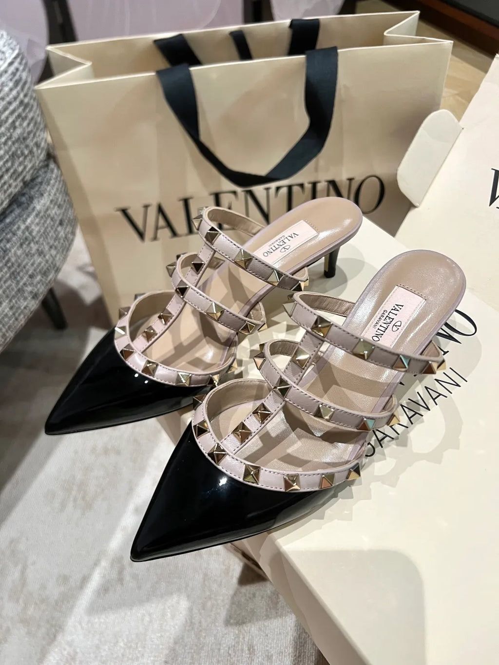 Valentino Women's Classic Studded Low-Heeled Mules 2in
