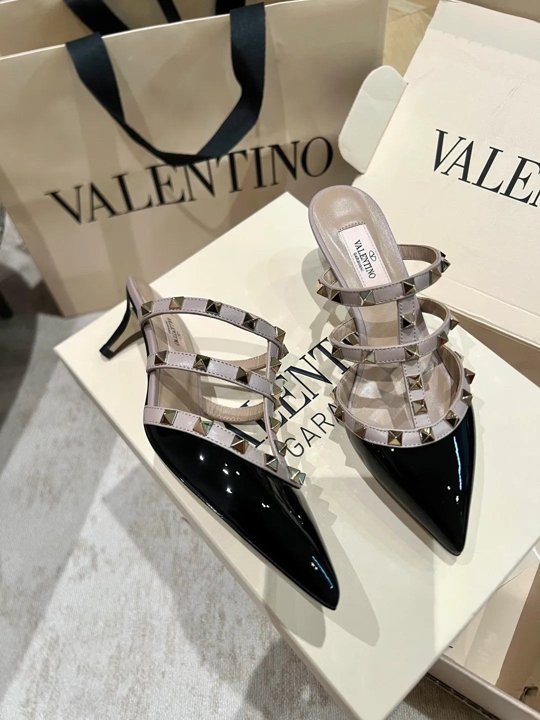 Valentino Women's Classic Studded Low-Heeled Mules 2in