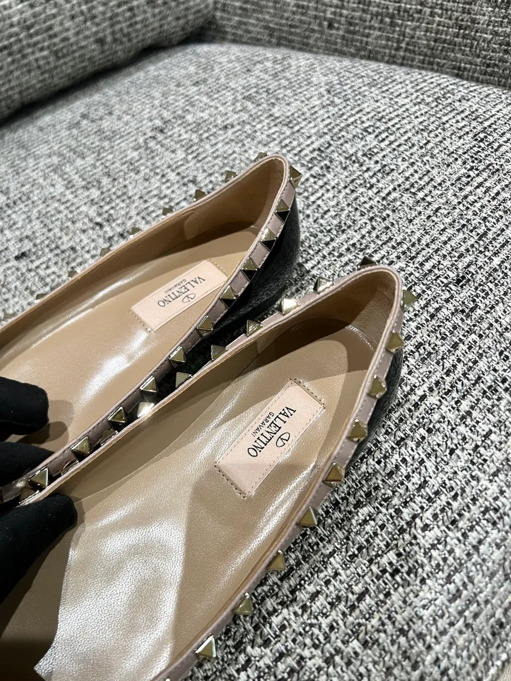 Valentino Women's Classic Studded Pointed-Toe Flats