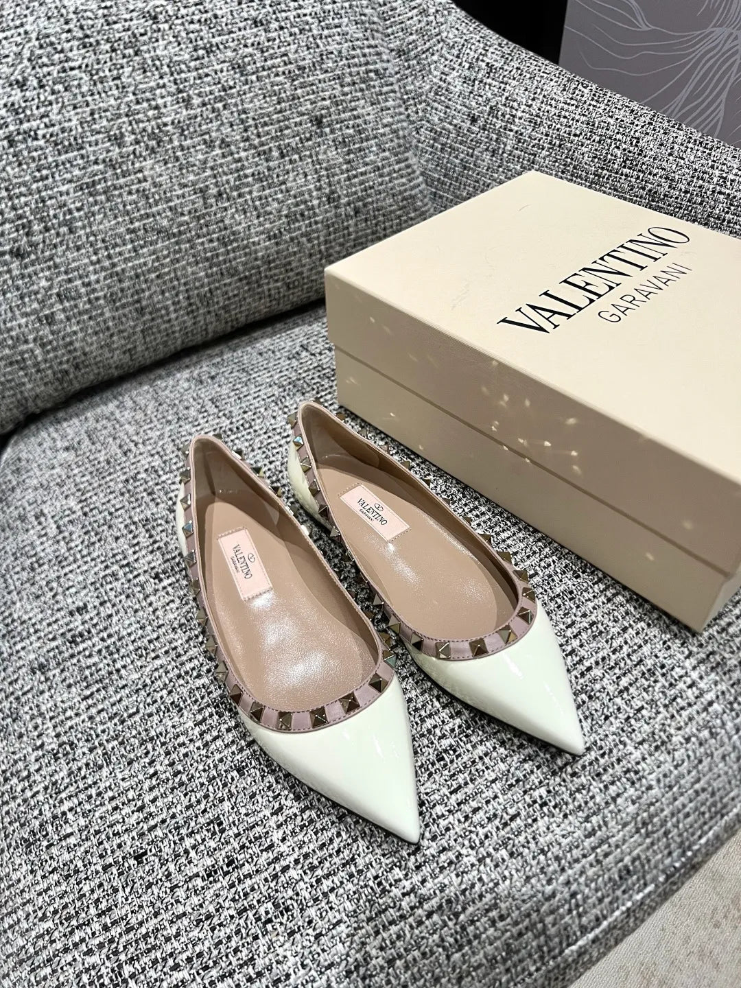 Valentino Women's Patent Leather Studded Flats