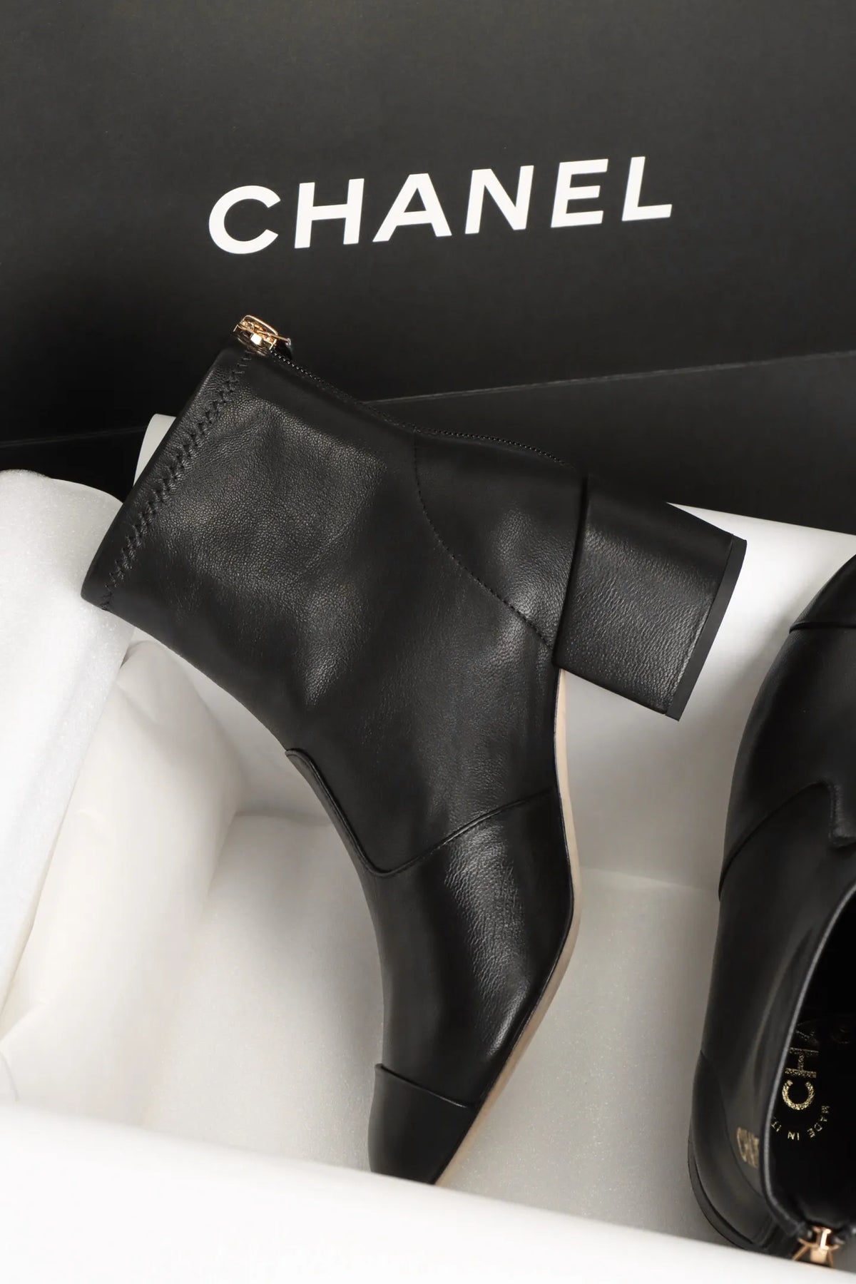 Women's Black Sheepskin Stretch Boots 252257