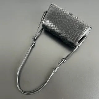 Women's BV Notturno Snakeskin 8.3 in Crossbody Bag 843893