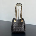 Women's BV Parachute Leather 8.3 in Shoulder Bag 817175