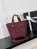 Women's Calfskin Leather Shopping Tote Bag AS6199 26B
