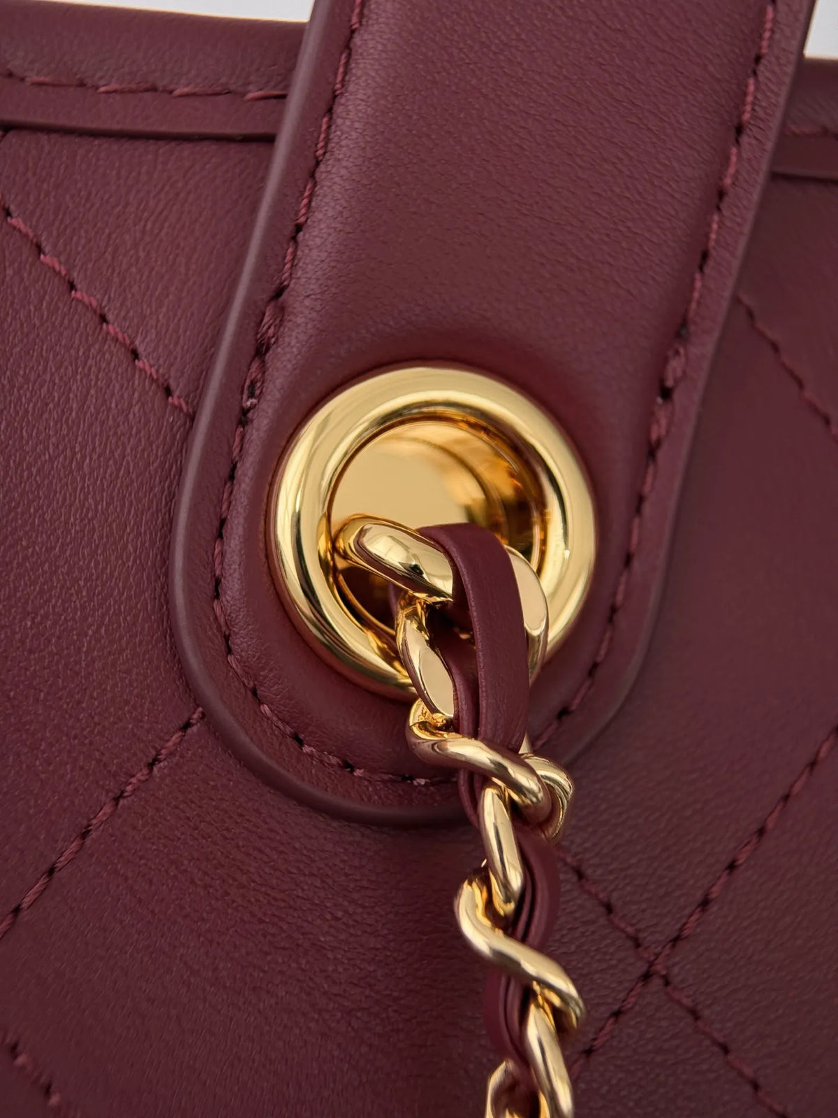 Women's Calfskin Leather Shopping Tote Bag AS6199 26B