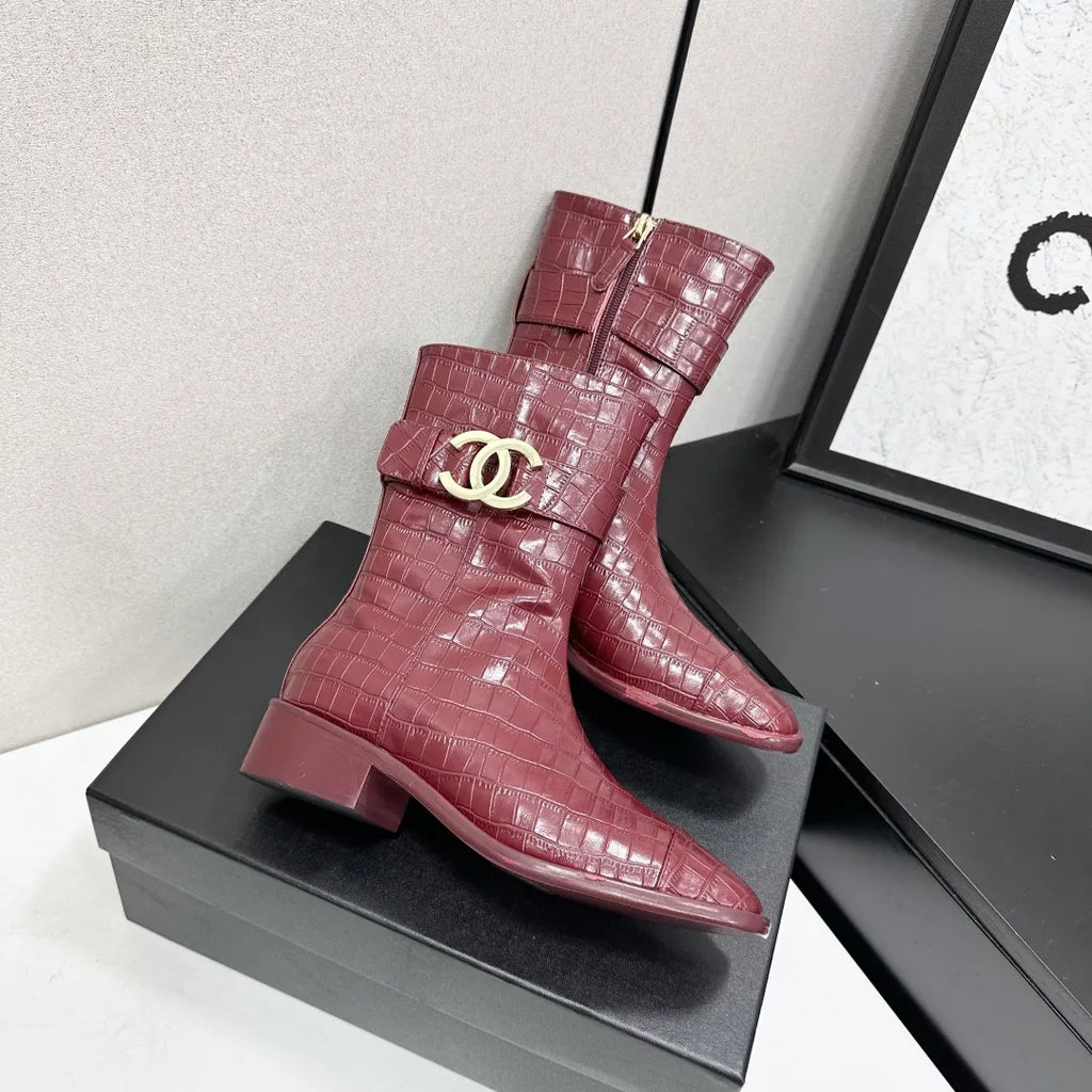 Women's Leather Crystal Sheepskin Outsole Sandals 2026