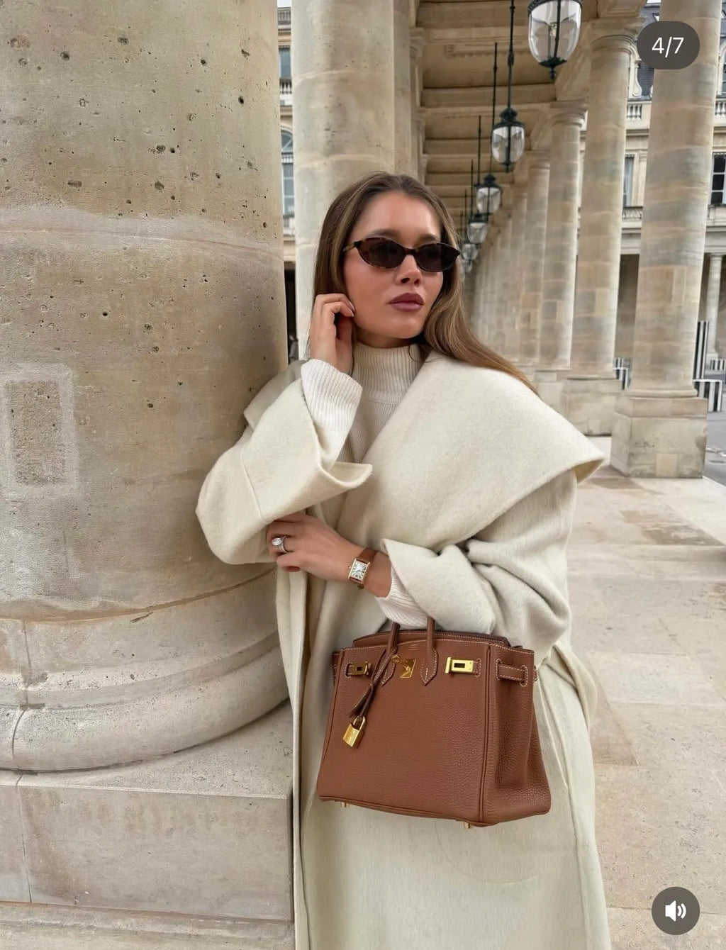 Women's Leather Handbag Golden Brown