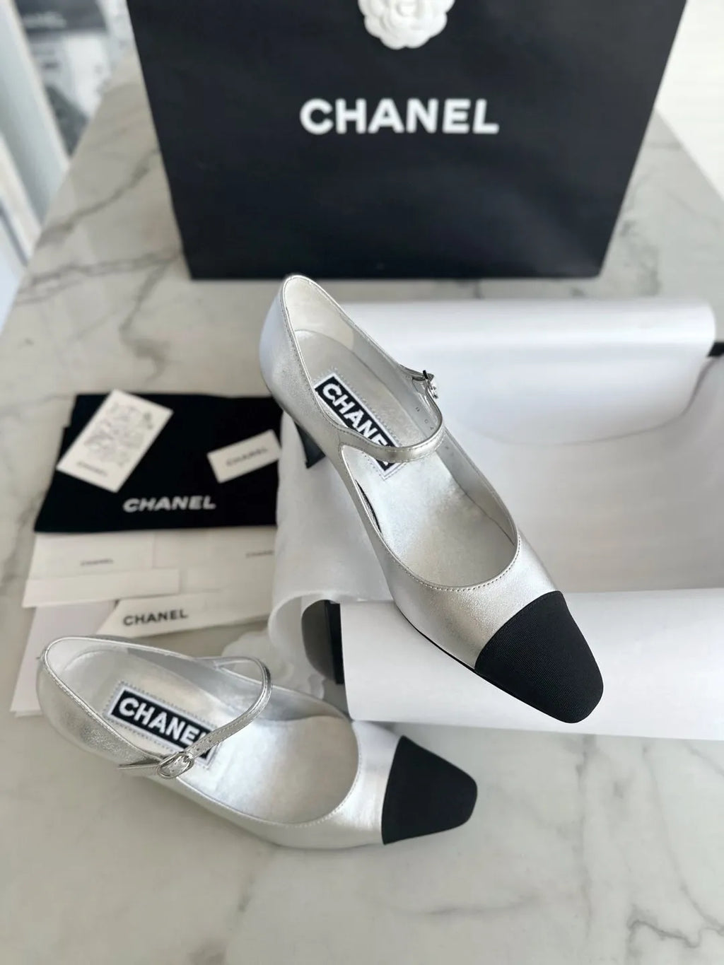 Women's Mary Jane Retro Silver High Heels 543476