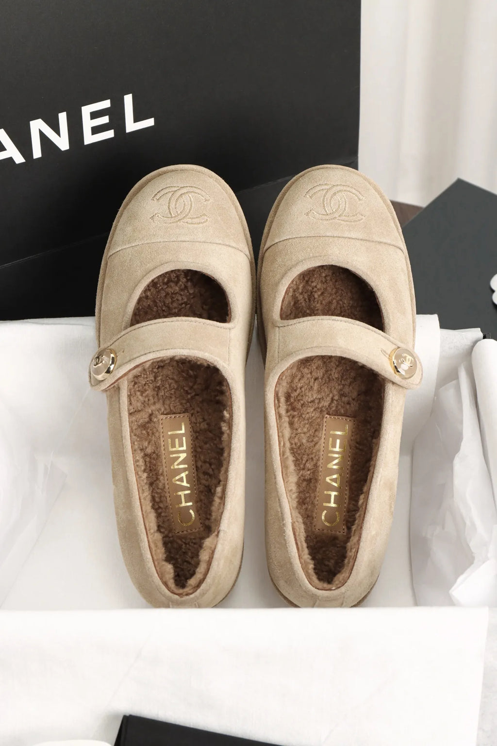 Women's Teddy Mary Jane Plush Flats 951440
