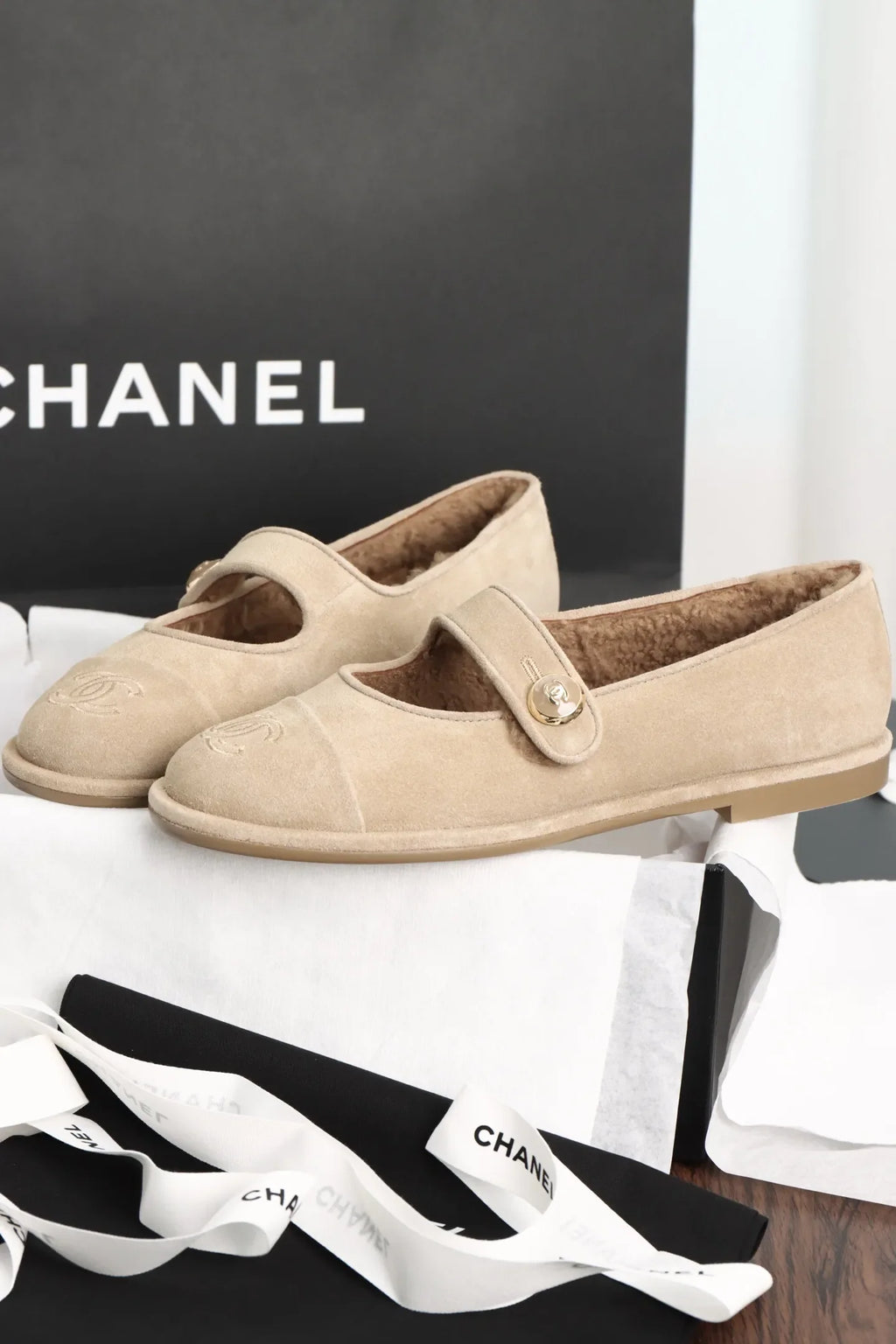Women's Teddy Mary Jane Plush Flats 951440
