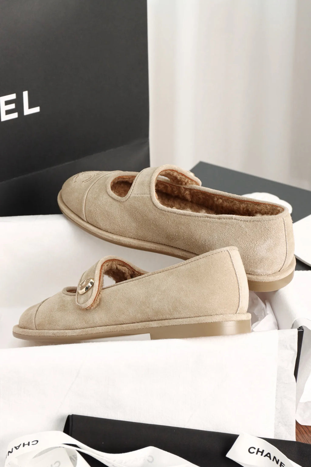Women's Teddy Mary Jane Plush Flats 951440