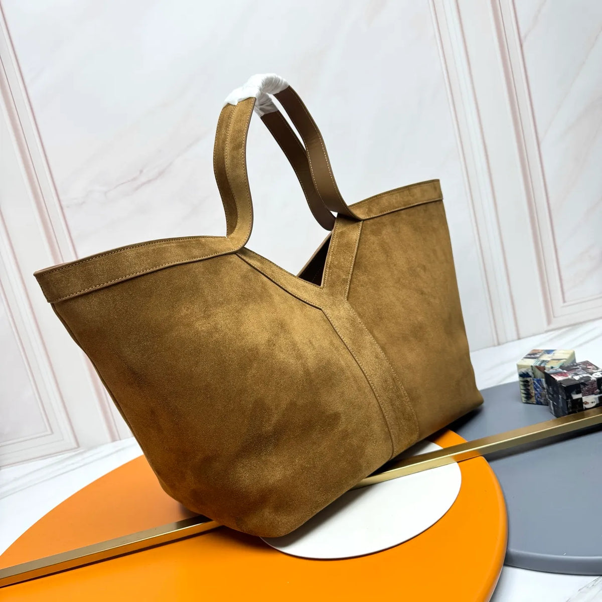 YSL Leather Tote Bag 817602
