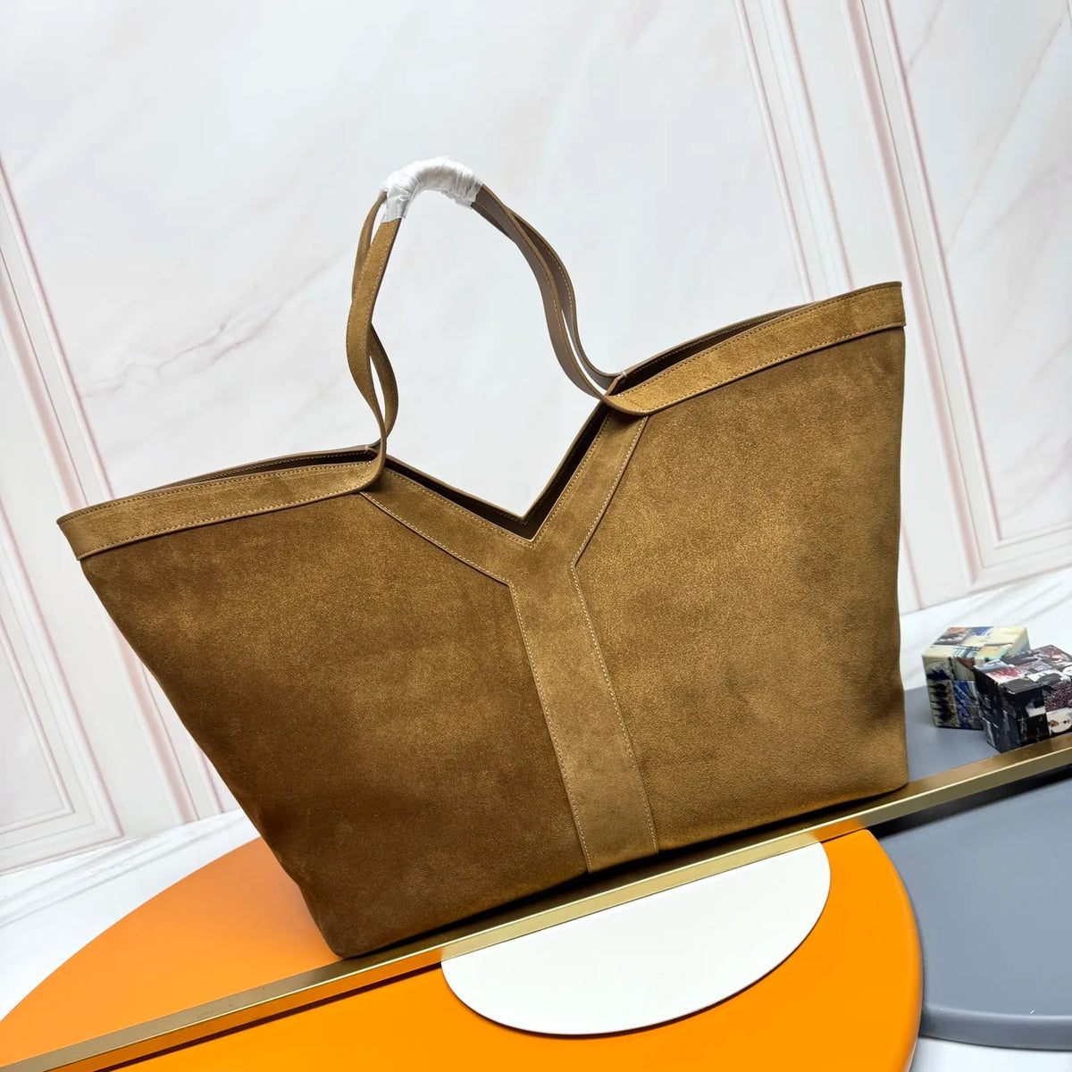YSL Leather Tote Bag 817602