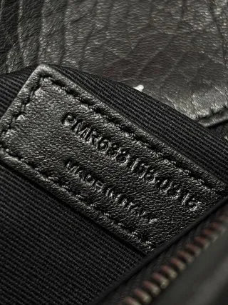YSL Niki Medium Elephant Embossed Lambskin Chain Bag Black Vintage Silver 112548