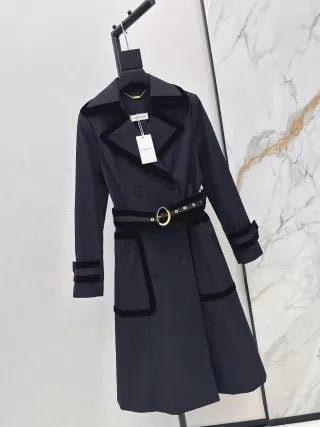 Zimmermann Women's Contrast Velvet Trim Long Trench Coat 09450440