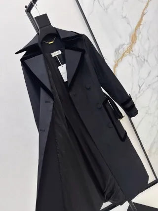 Zimmermann Women's Contrast Velvet Trim Long Trench Coat 09450440