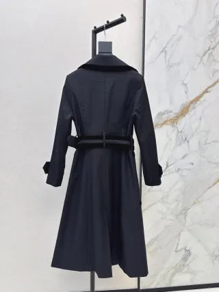 Zimmermann Women's Contrast Velvet Trim Long Trench Coat 09450440